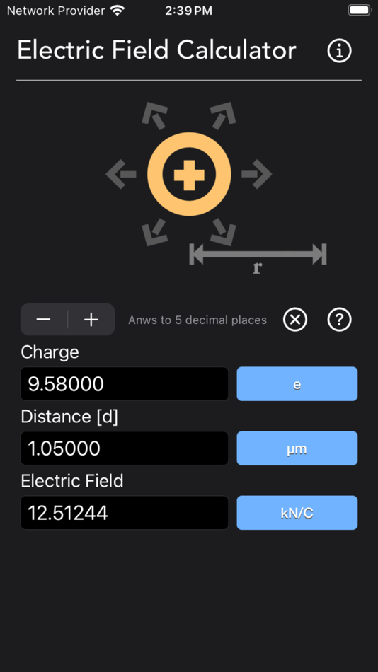 #10. Electric Field Calculator (iOS) Podle: Nitrio