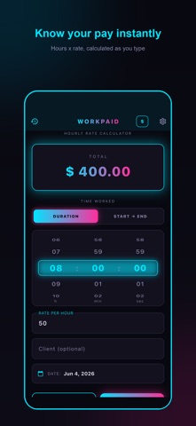 Workpaid: Hours & Pay Screenshot 1 of 8