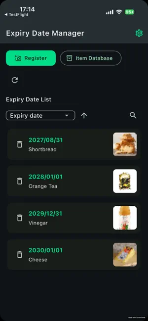 Expiry Date Manager(賞味期限マネージャ) screenshot 2
