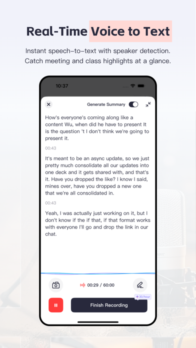 Spark: AI Note Taker, Summary iPhone screenshot 2 - Productivity app