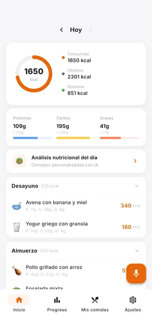 Calories Now screenshot 1