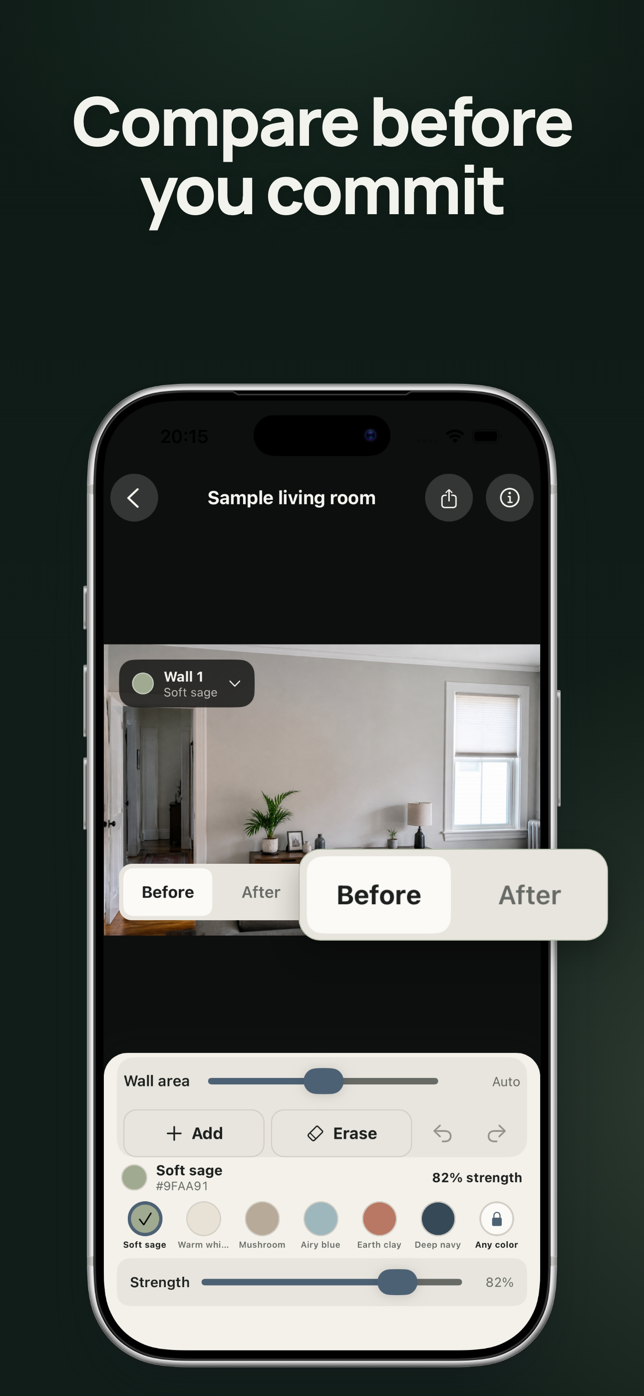 Wall Paint Visualizer: Photo screenshot 3