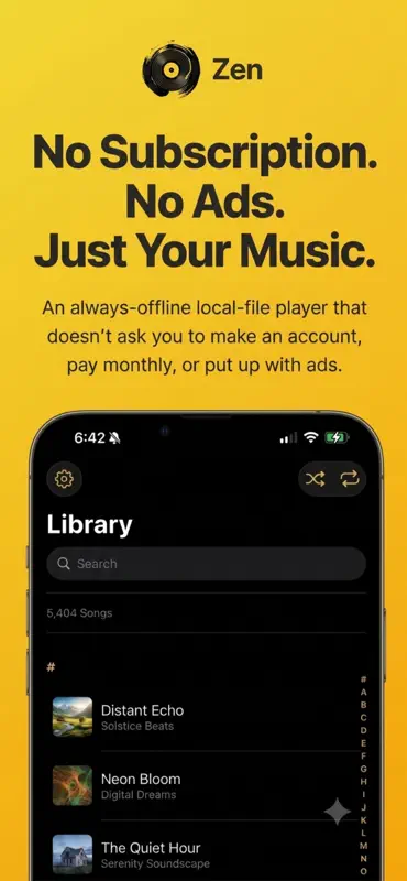 Zen Music Player screenshot 1 of 4
