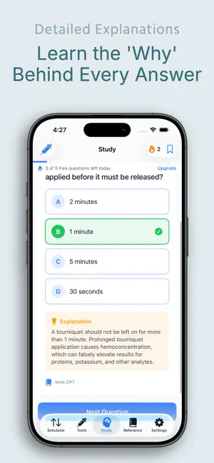 Phlebotomy Prep: CPT Exam 2026 screenshot 3