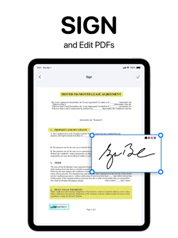 Filo: PDF Document Scanner iPad screenshot