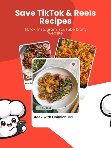 Video to Recipe AI: ReelMeal iPad screenshot