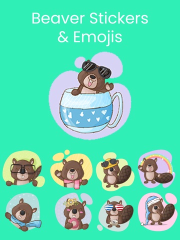 Beaver Stickers & Emojis iPad screenshot