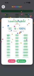 Scramblet - Word Puzzle Game screenshot 2