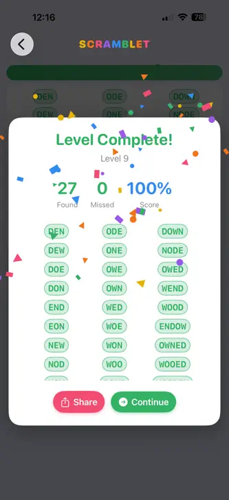 Scramblet - Word Puzzle Game screenshot 2