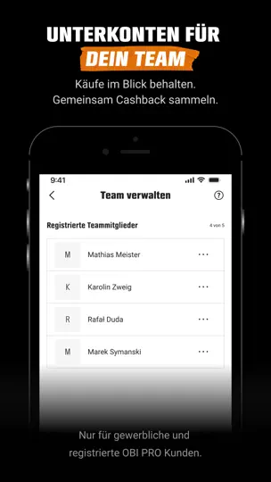 Screenshot von OBI PRO: Profi-App auf dem iPhone 7