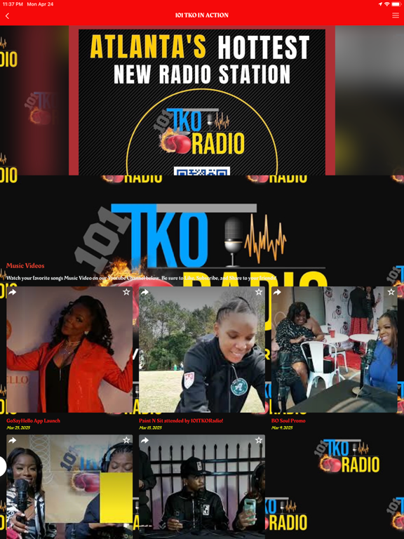 101 TKO Radio iPad screenshot 4 - Music app