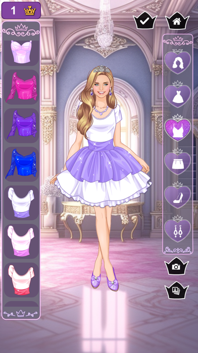 Purple princess dress up Screenshot