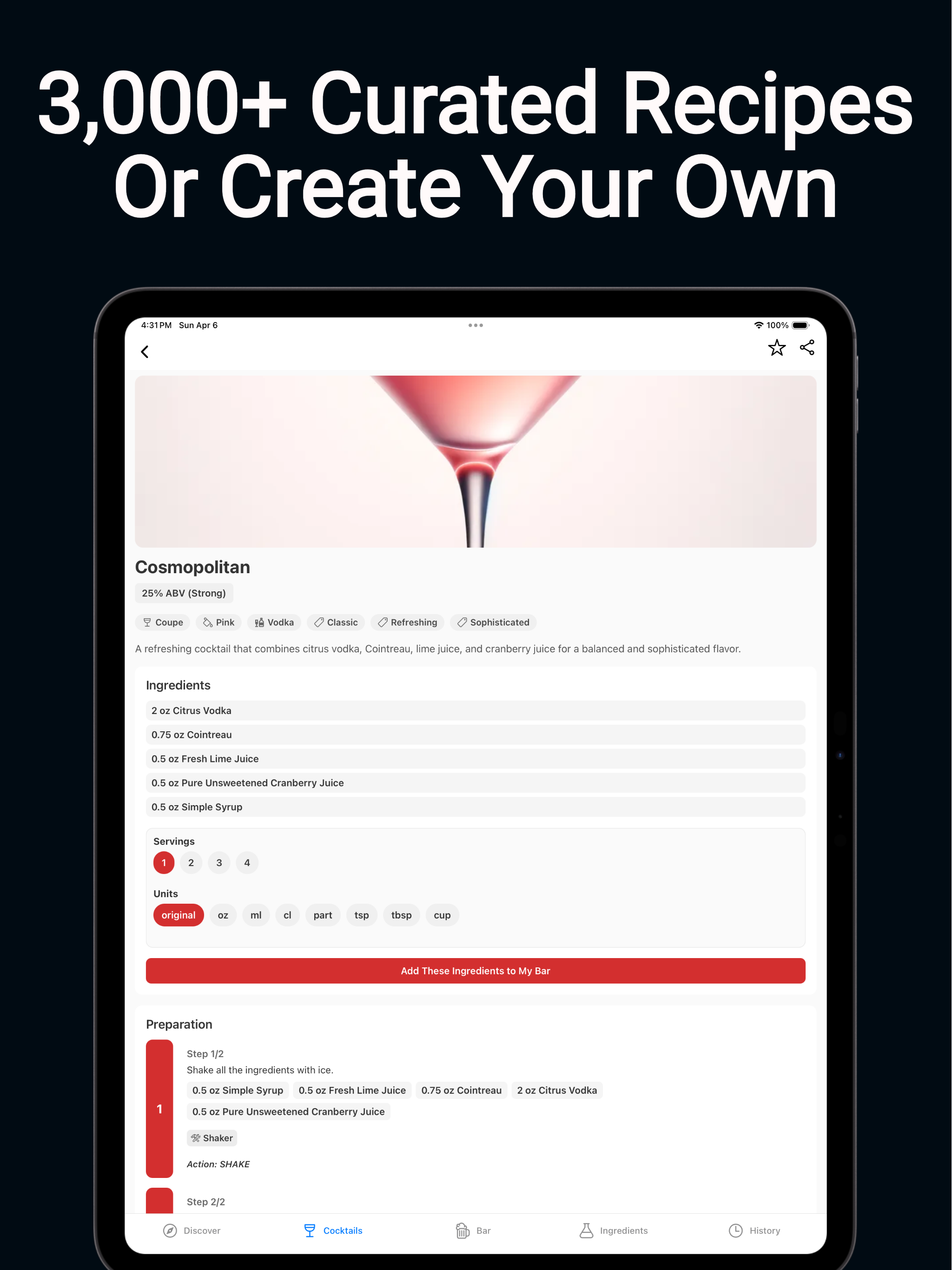 BarBot - Cocktail Recipes