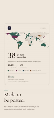 Trāce: Countries Visited Map Screenshot 6 of 6