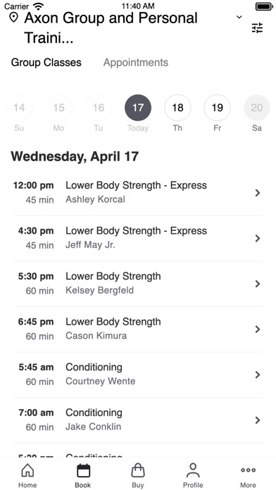 The Fitness Loft/Axon Training Screenshot