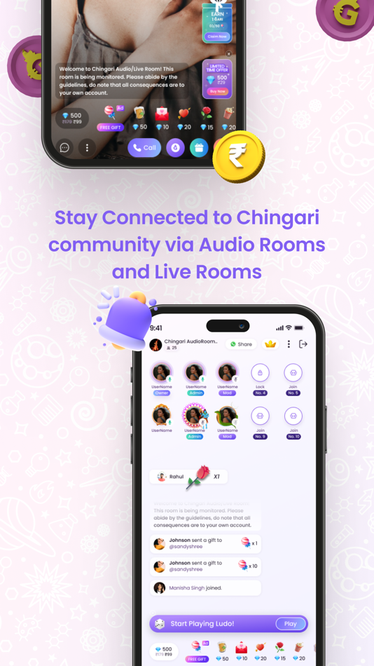#4. Chingari : Live conversations (iOS) By: Tech4Billion Media Private Limited