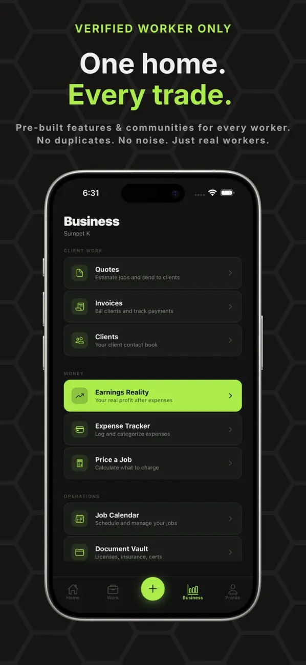 Screenshot #1 pour Workerhive