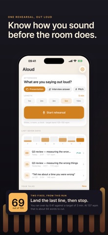 Aloud: Speech Coach iPhone screenshot