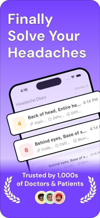 Headache Tracker - HeadMap Screenshot 1 of 6
