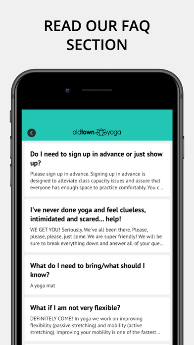 Old Town Yoga App Screenshot