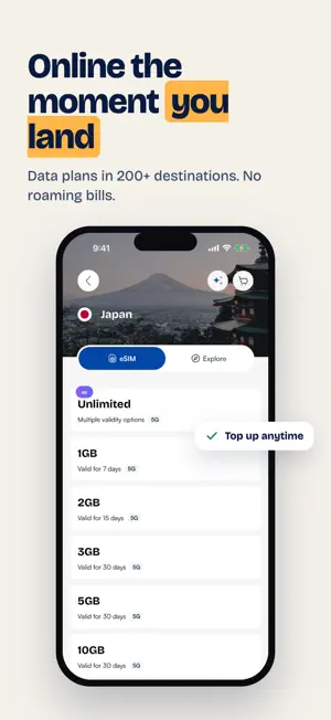 Yatelo: eSIM Travel & Internet screenshot 2