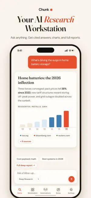 Chunk: AI Research Assistant screenshot 2