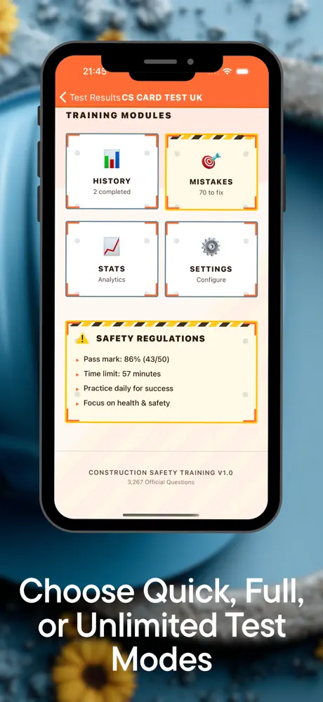 CSCS Test question and answer screen