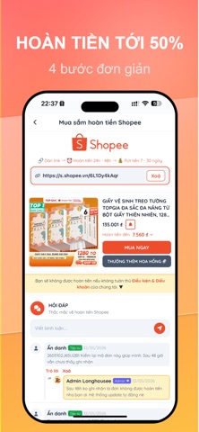 Longhousee: Mua sắm hoàn tiền screenshot