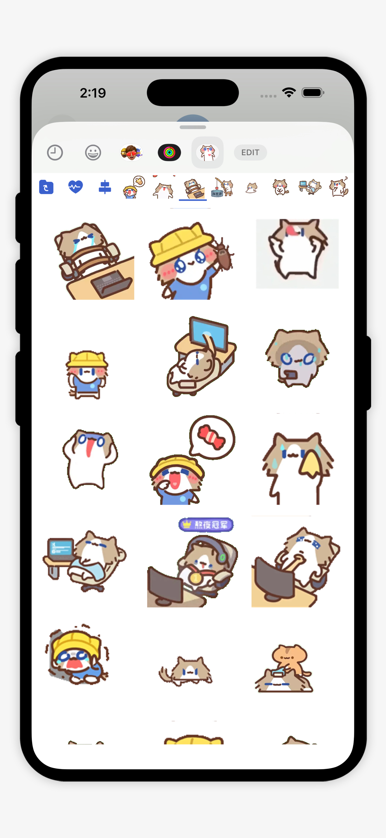 Miao Cat Animated Stickers screenshot 2