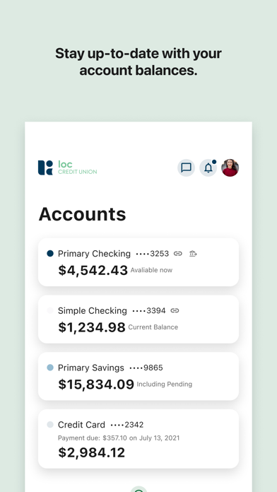 LOC Mobile iPhone screenshot 3 - Finance app