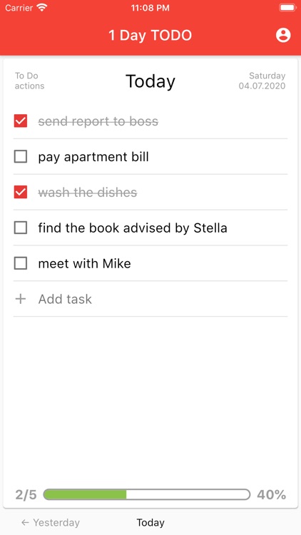 1 Day TODO: Daily Planner 2026