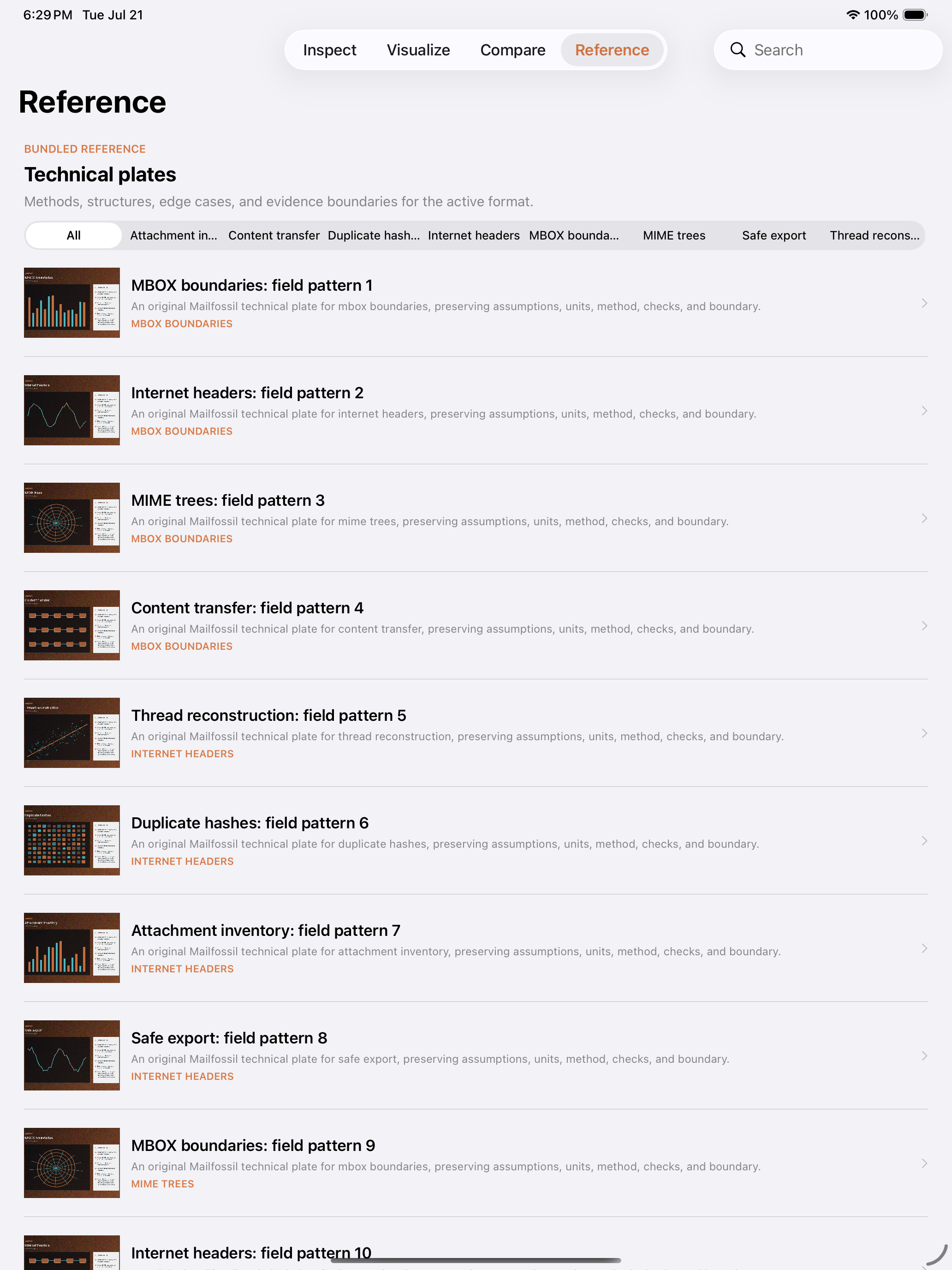 Mailfossil: Archive Lab iPad screenshot 3 of 3