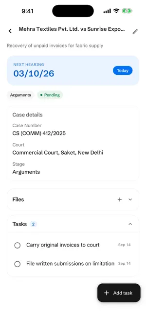 CaseNiti - Court Case Manager screenshot 2