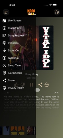 KOOL 105.1 app screenshot 2