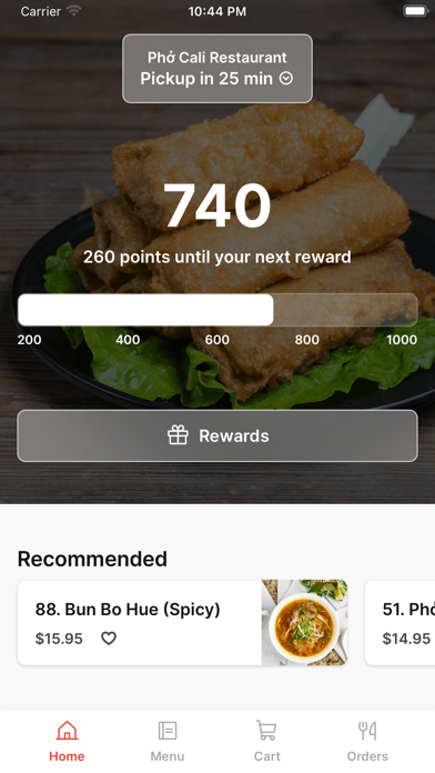 Pho Cali To Go iPhone screenshot 1 - Food & Drink app