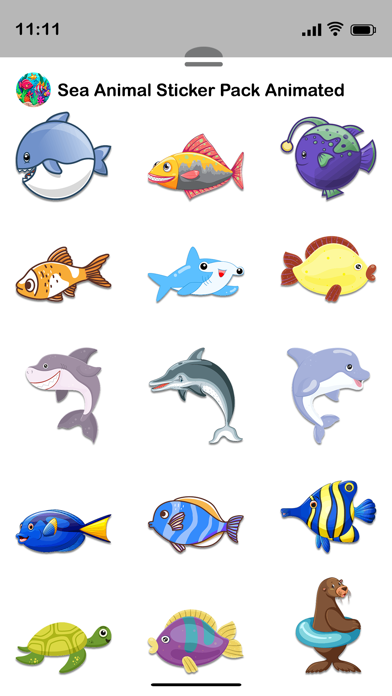 Sea Animals Stickers Pack Screenshot