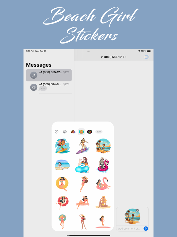 Screenshot #5 pour Beach Girl Stickers