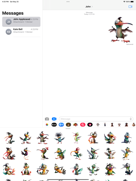 Screenshot #4 pour Goofy Hummingbird Stickers