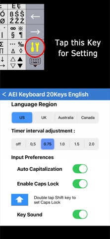 AEI 20Keys Keyboard English screenshot