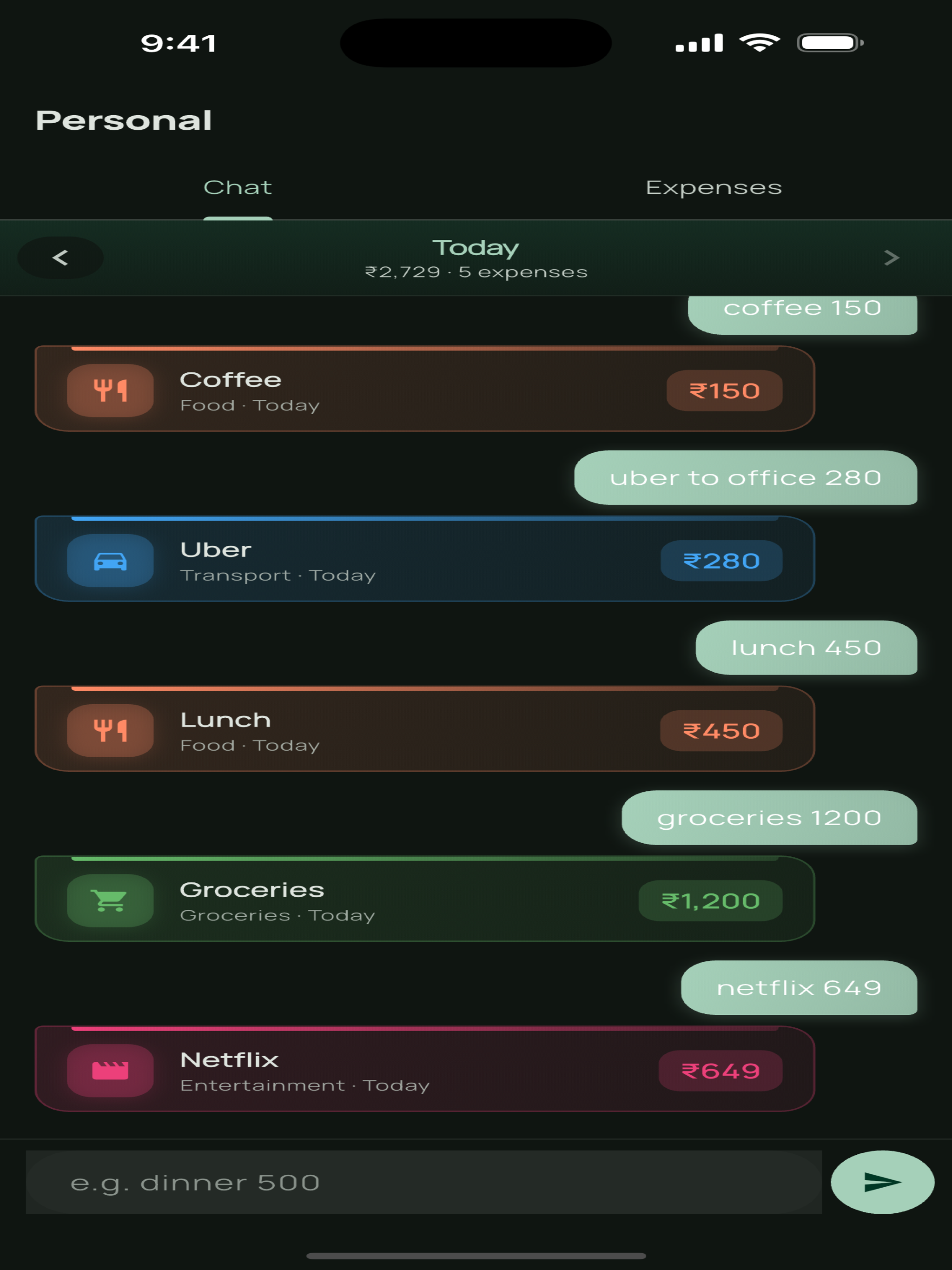 Expense Chat Tracker