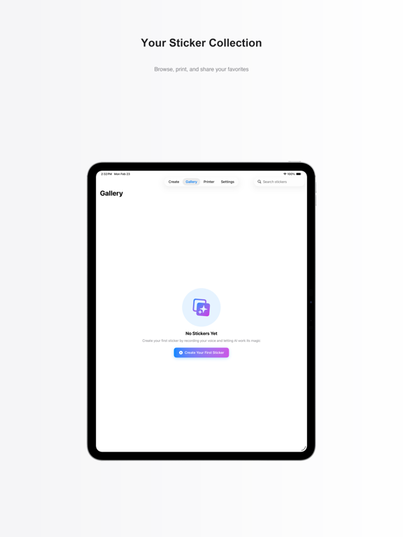 Magic Sticker Printer iPad screenshot