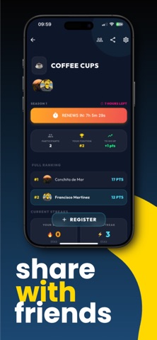 TrackIt: Friend Rankings screenshot
