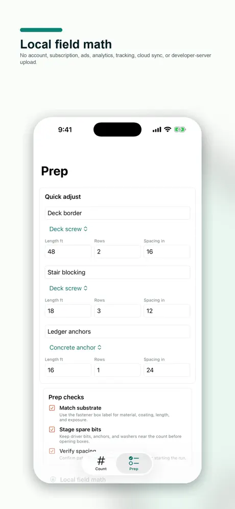 Fastener Count Pocket screenshot 5
