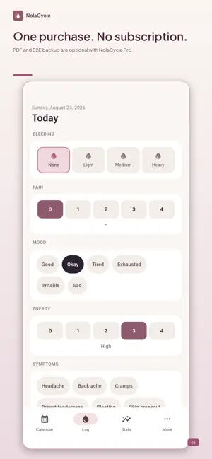 NolaCycle Period Tracker screenshot 4