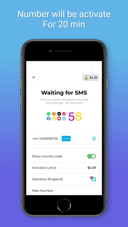 SMS Virtual - Receive SMS screenshot-4
