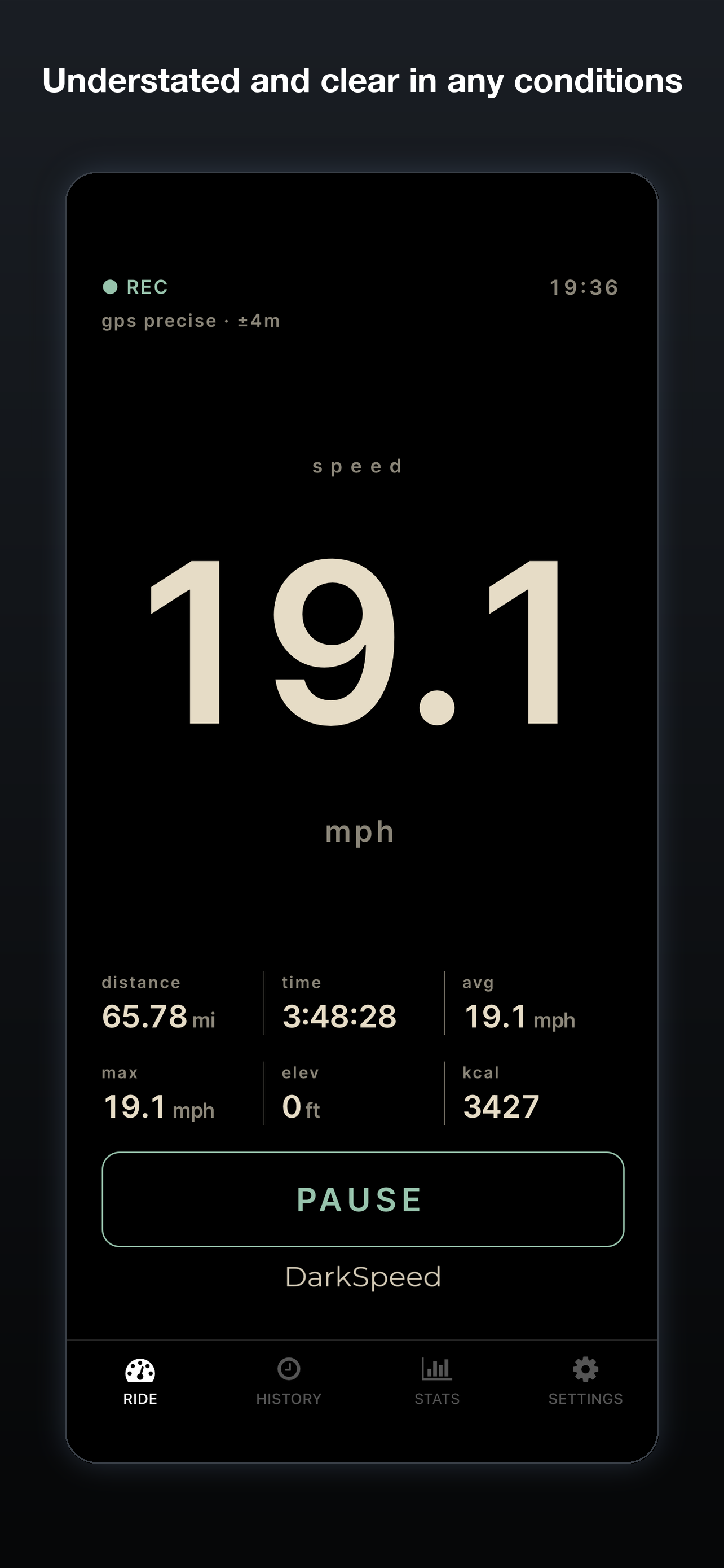 DarkSpeed: Bike Speedometer screenshot 4