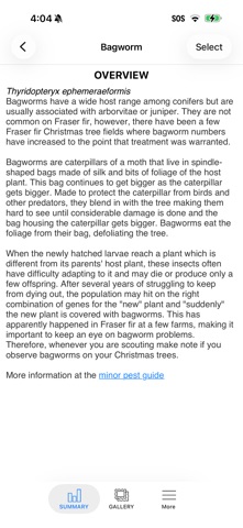 My IPM Southern Fraser Fir iPhone screenshot