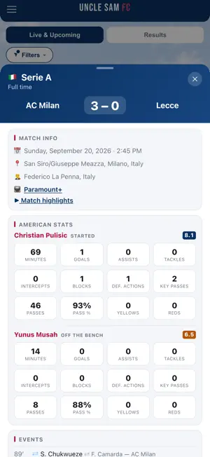 Uncle Sam FC screenshot 2