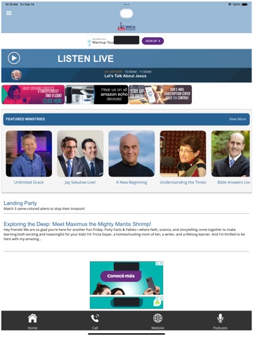 AM 570 The Mission iPad screenshot