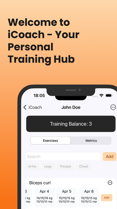 The Coach: gym workout log Screenshot